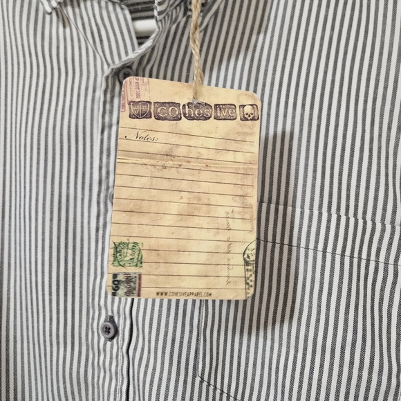 Cohesive and co mens longsleeve striped shirt m - Picture 3 of 7